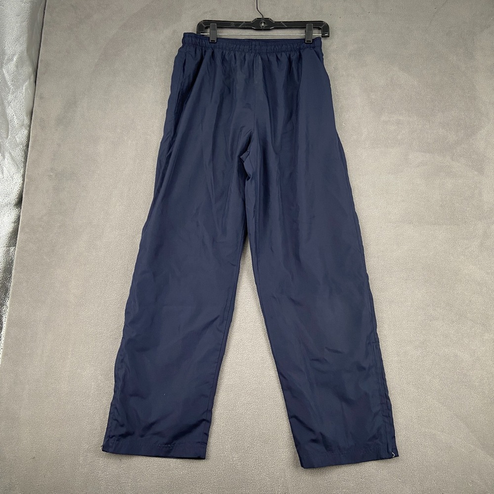 Prospirit Athletic Gear Windbreaker Track Pants Mens Medium Navy Lined Ankle Zip